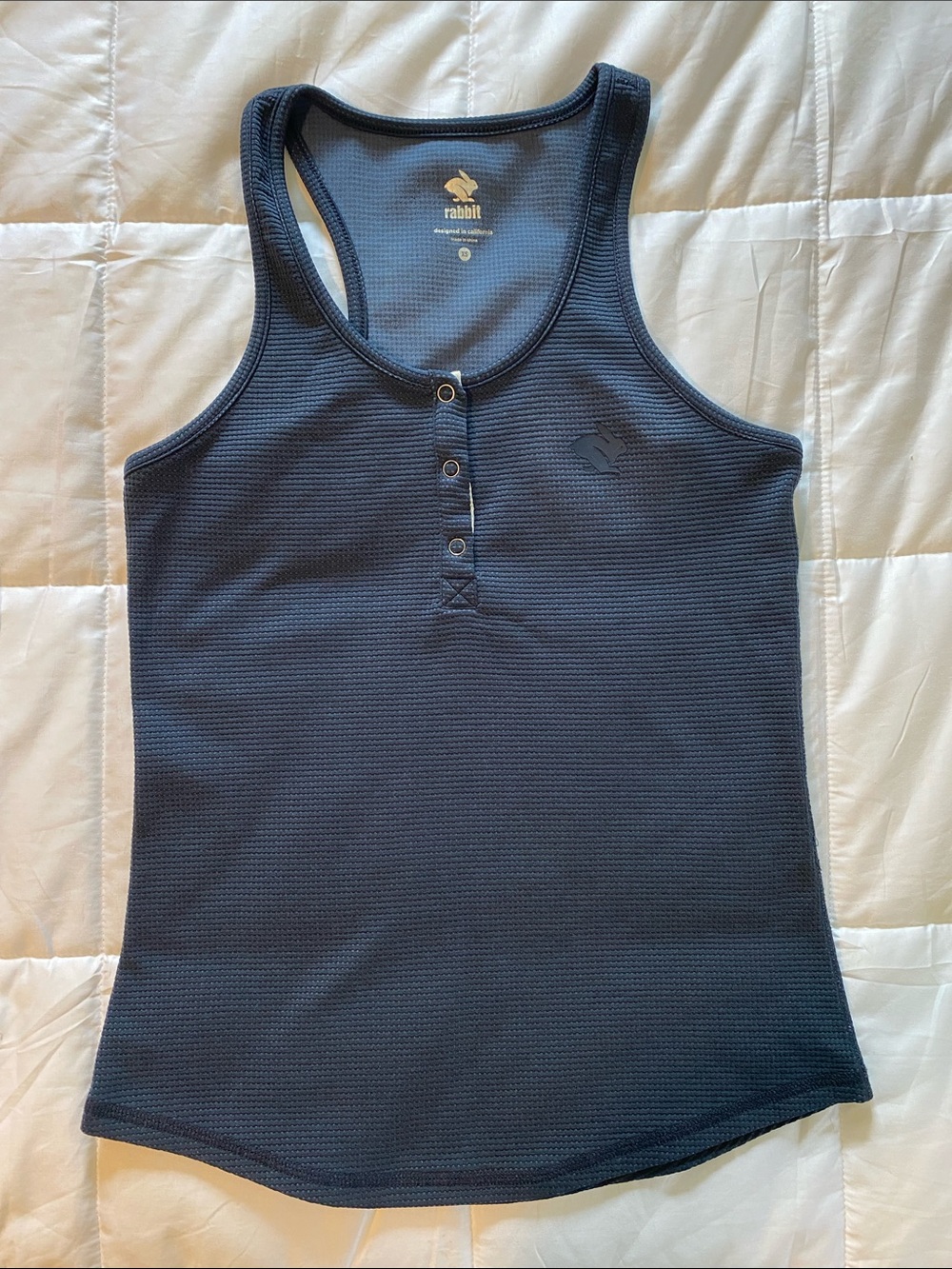 Rabbit Navy Racerback Henley Tank Top